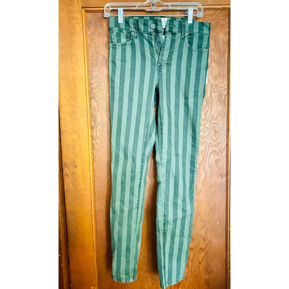 French Connection Striped Denim Skinnys